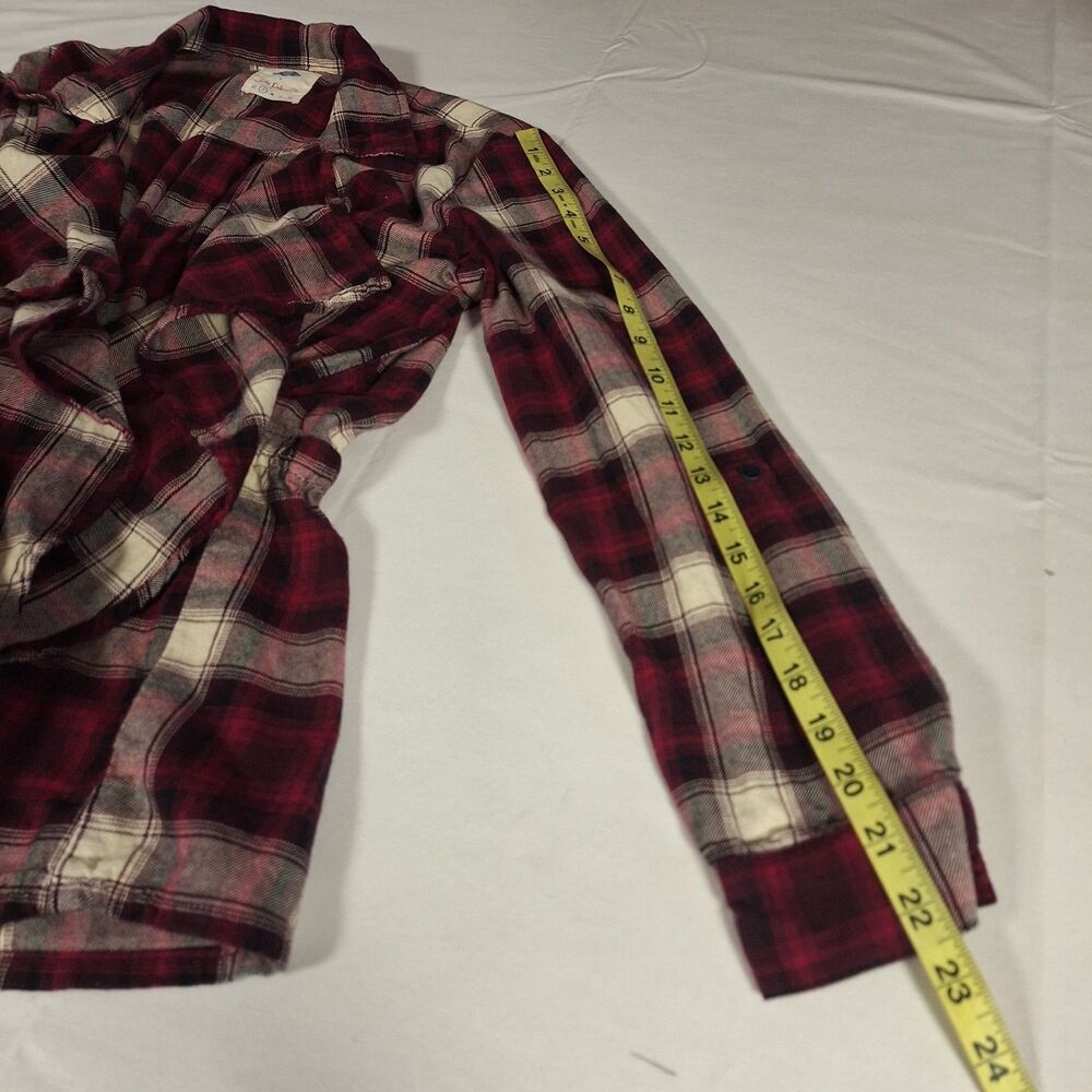 Wild Blue By Sadie Robinson Red White Plaid Cardigan Tie Front Cabincore Size S - Picture 8 of 12
